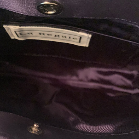 NWT ✅ LA REGALE 💙 DRESSY MINI NAVY BLUE PURSE (snap closure) - Picture 5 of 9